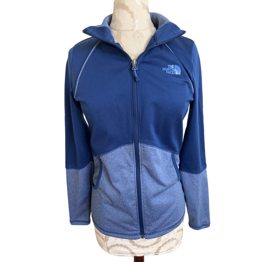 The North Face Blue Softshell Full Zip Athletic Jacket Small